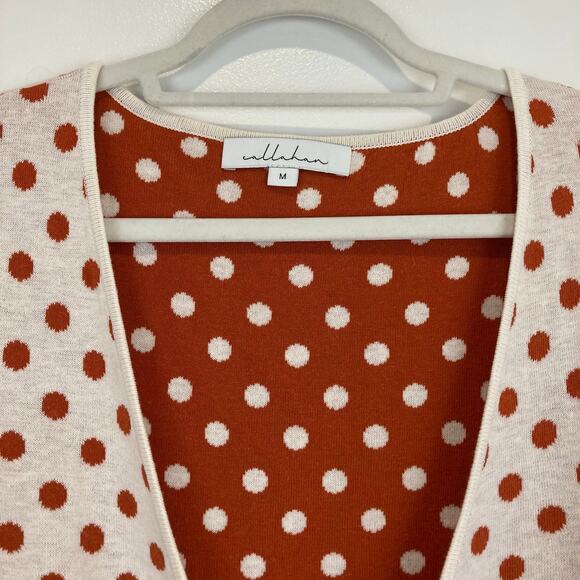 NWT Callahan Olivia Tie Front Polka Dot Sweater - Picture 3 of 10